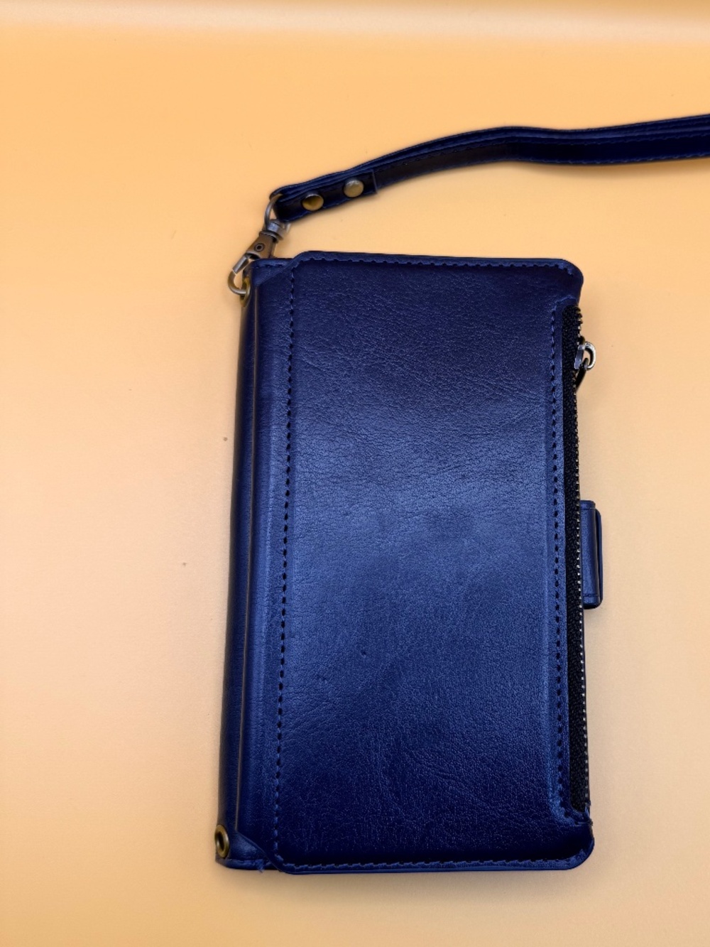 Antsturdy iPhone 16 Pro Max RFID Wallet Case Wristlet Blue